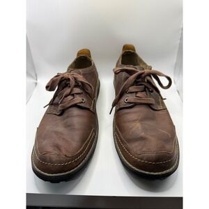 Timberland Mens Brown Leather Lace Up Casual Shoes Size 10M